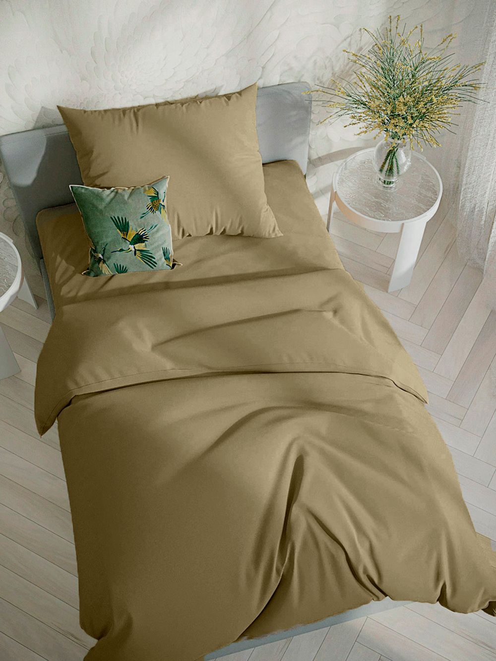 Наволочка 1шт Полисатин Simple House "Олива" 70x70 см