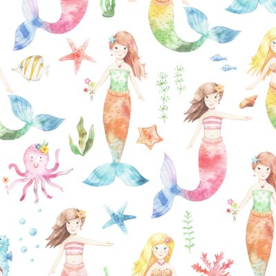 русалки акварель