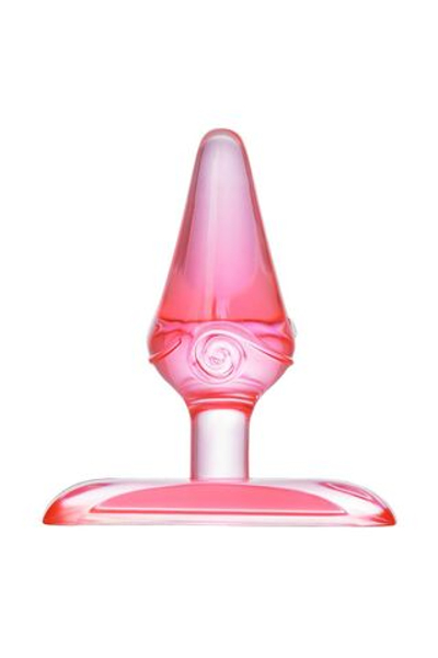 Красная анальная втулка с ограничителем - 6,5 см.