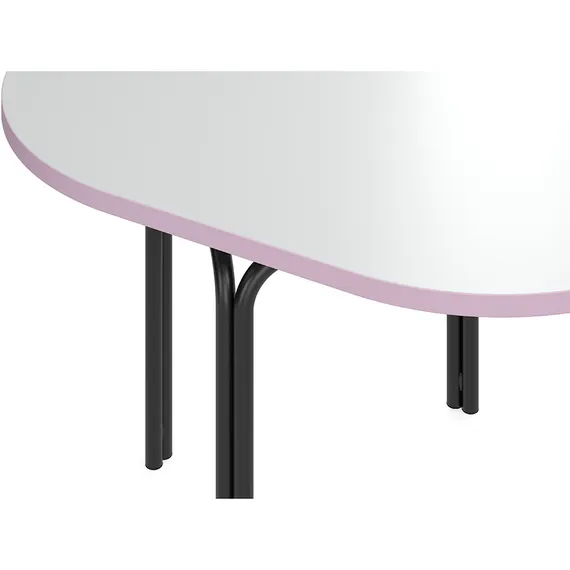 Столик кофейный ror, 75х50 см, черный/серый/розовый