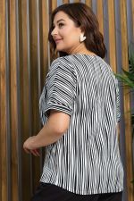 Блуза Альхена (черно-белая) Б13317-3М LT Collection