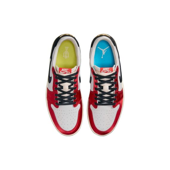 Иордания Air Jordan 1 Винтажные баскетбольные мячи Низкие Белый Черный Красный Юнисекс