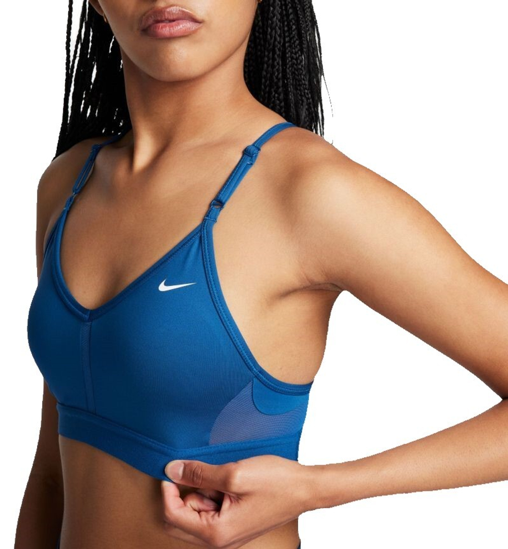 ТОП теннисный Nike Indy Bra V-Neck - court blue/court blue/court blue/white
