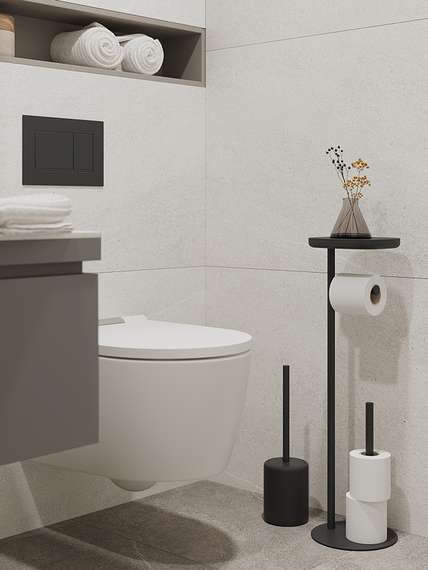 Ершик для унитаза slim, черный