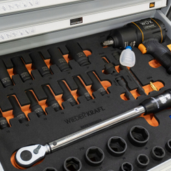 WDK-3740S Набор пневматического и динамометрического инструмента в ложементе, 37 предметов