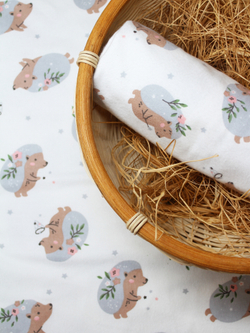 Пеленка Лесной ёжик фланель 90*130 RinaAmari