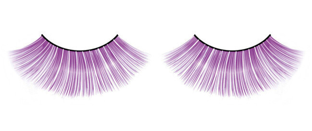 Ресницы фиолетовые длинные Deluxe (Цвет: фиолетовый, серебряные блестки)