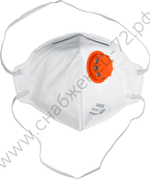 DEXX класс защиты FFP1, плоская, с клапаном выдоха, фильтрующая полумаска (11102)