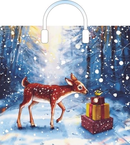 Новогодние пакеты "Новогодняя тропа" 38х34+3см 90мкм (10/150шт)