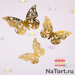 Набор украшений для торта «Бабочки №4», 12 шт