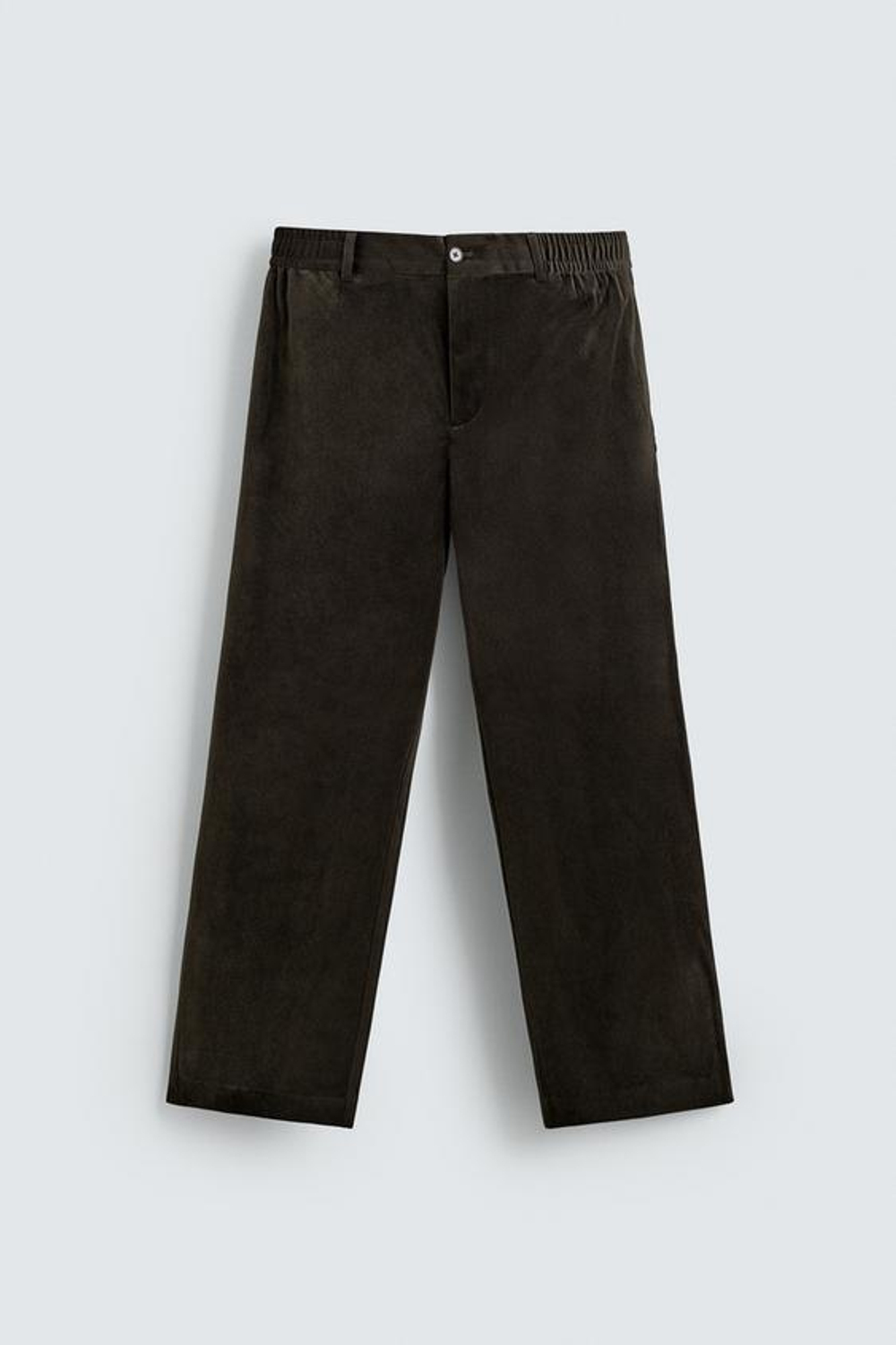 ZARA БРЮКИ ИЗ РЕЛЬЕФНОГО ВЕЛЬВЕТА, КОРИЧНЕВЫЙ