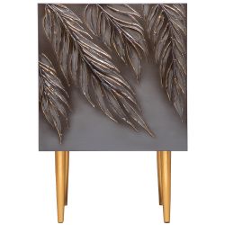 Тумба прикроватная Тропик Стайл Серый Голд левая