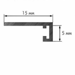Laconistiq Микроплинтус (15х5х2500мм). Шампань + 7 зажимов. Алюминий
