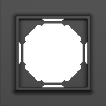 Рамка 1-я,  Wave матовый карбон,  серия A07