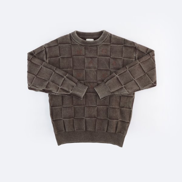 Свитер Magamaev Squared script sweater (brown) артикул: - купить в магазине Дайс