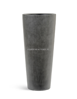Кашпо TREEZ Effectory - Beton - Высокий конус - Темно-серый бетон