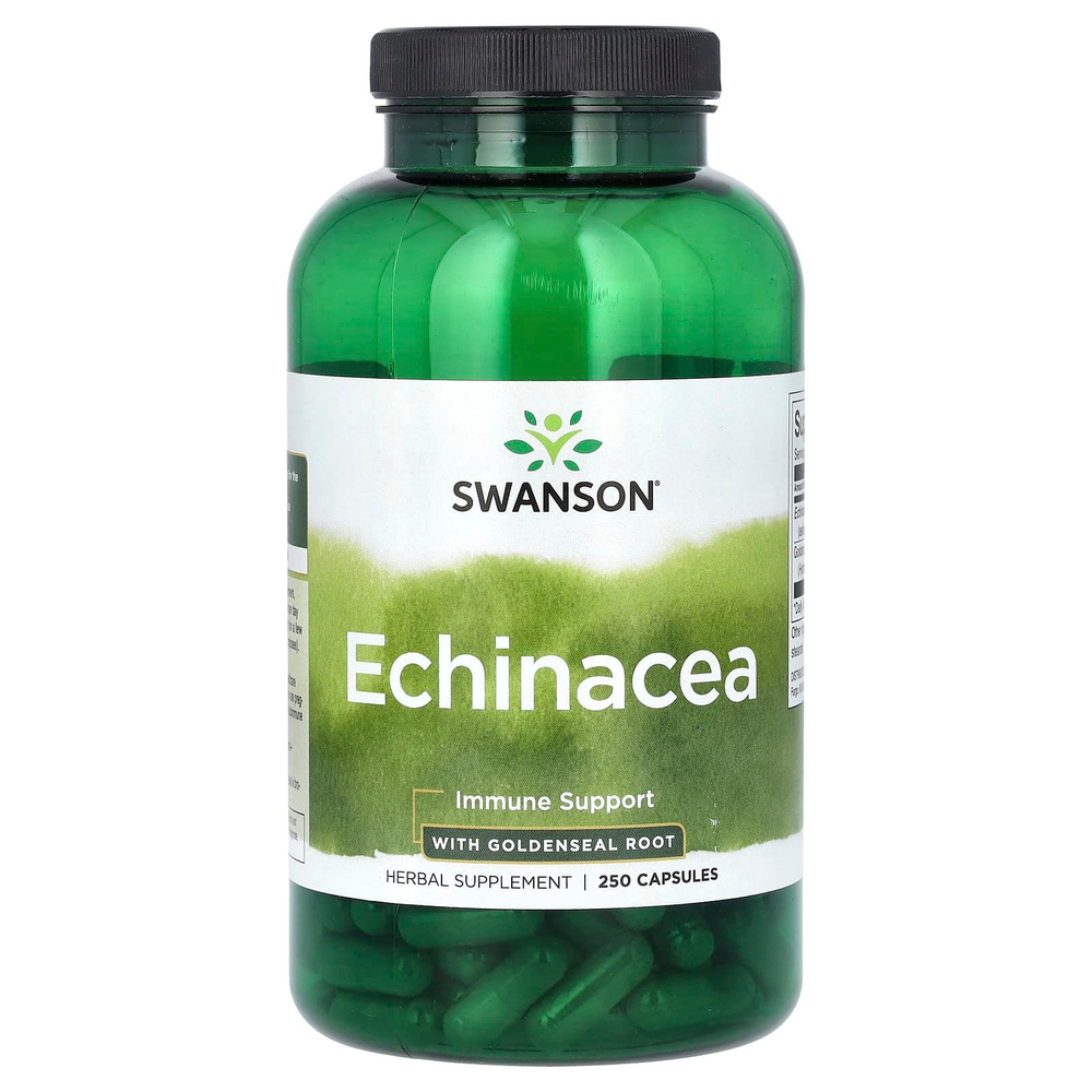 Swanson, эхинацея с корнем желтокорня, 250 капсул