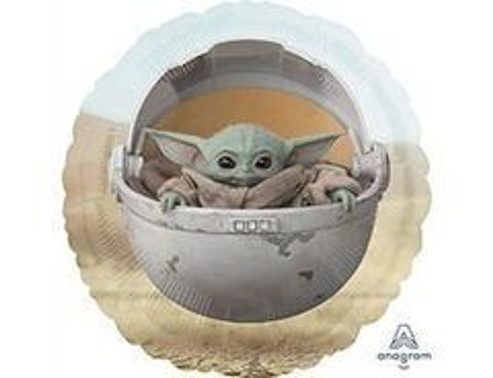 А 18" Круг, Звездные Войны, Малыш Йода, 1 шт.