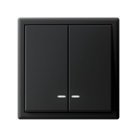 Выключатель 2-кл. ArtGallery (сх. 5а) 10AX с подсветкой механизм карбон SE GAL001053