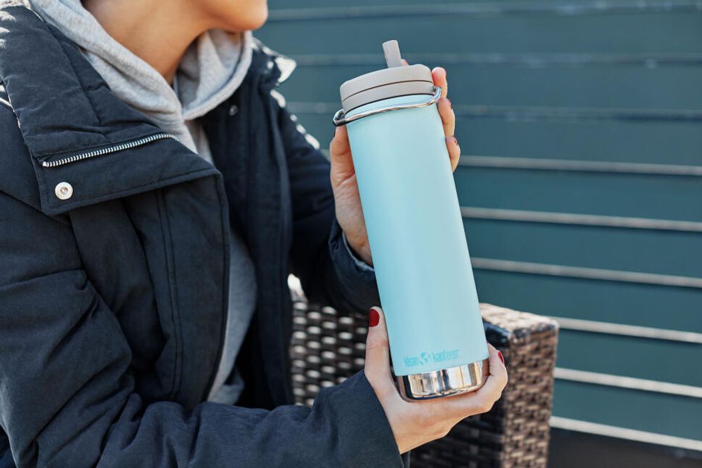 Термокружка Klean Kanteen TKWide Twist Cap 20oz (592 мл) Blue Tint