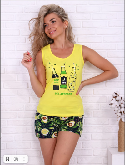 Пижама женская "Лайм К.П" шорты/майка (99)