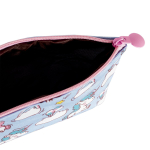 Пенал - косметичка Alingar, ткань, молния, 90 х 200 мм, "Единорожки", голубой (единорожки в облаках)