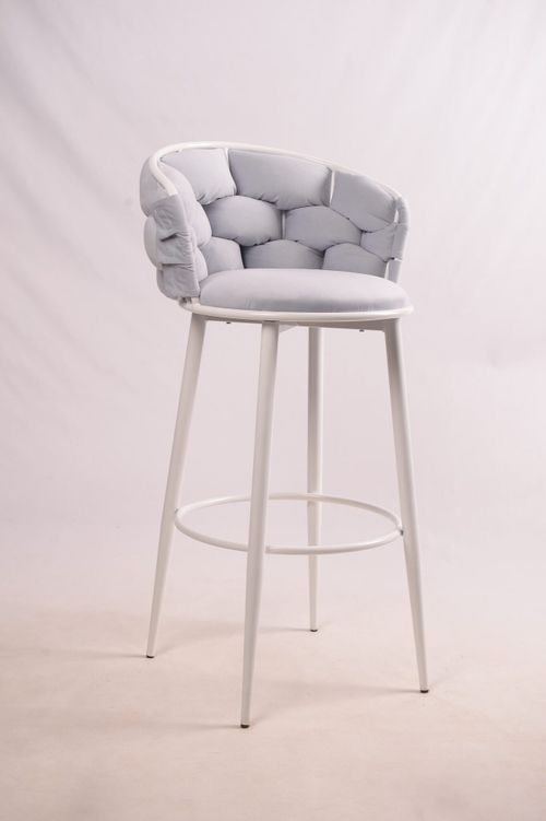 Стул Томми Барный Гламур Велютто 50 Конус Белый