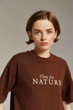 Футболка Called a Garment Birds Коричневая