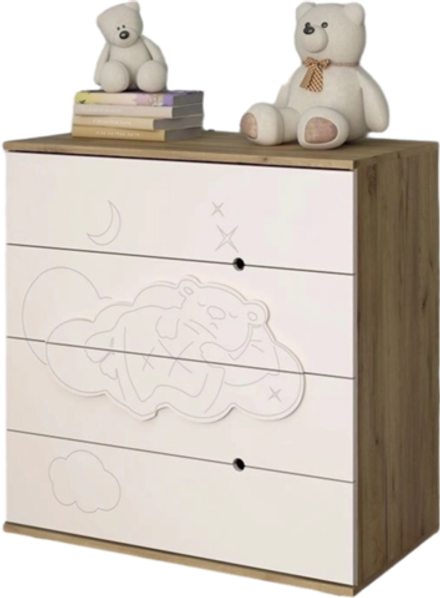Комод 3Д Мишки на облаке