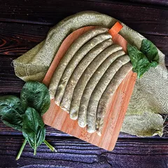 Колбаски свиные с сыром и шпинатом / 500 гр