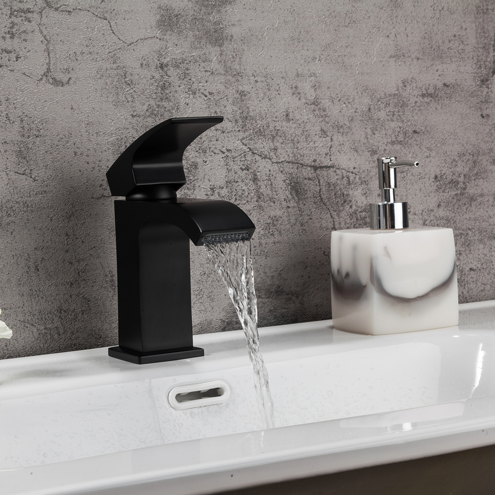 Смеситель для раковины 35к G1007-6 GAPPO литой, ЧЕРНЫЙ