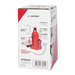Домкрат гидравлический бутылочный 12т 227-457мм ARNEZI R7100213