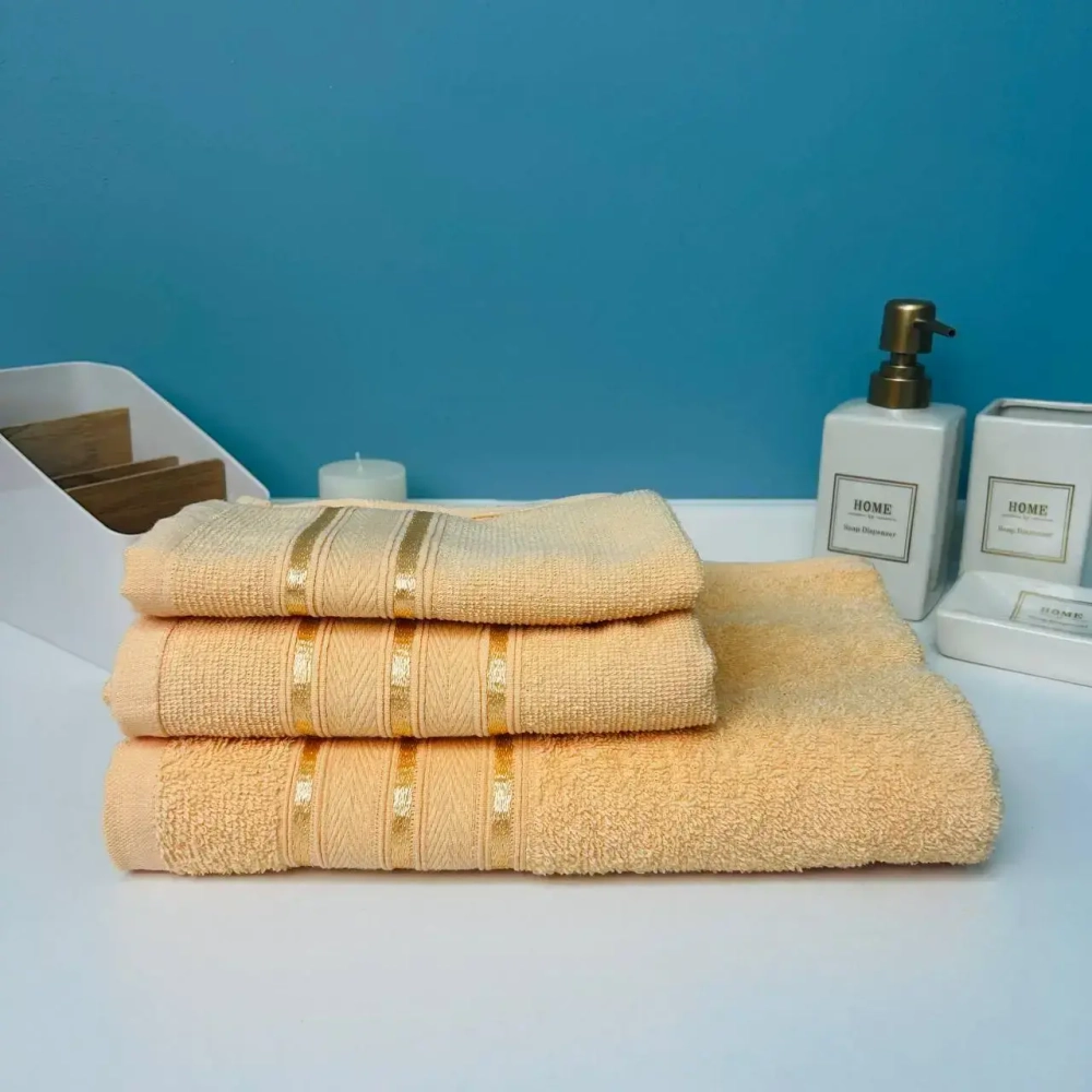 Полотенце махровое 50*80см «Comfort» цвет крем-брюле 06-021, плотность 300гр/м2 TJ, с петелькой-подвесом