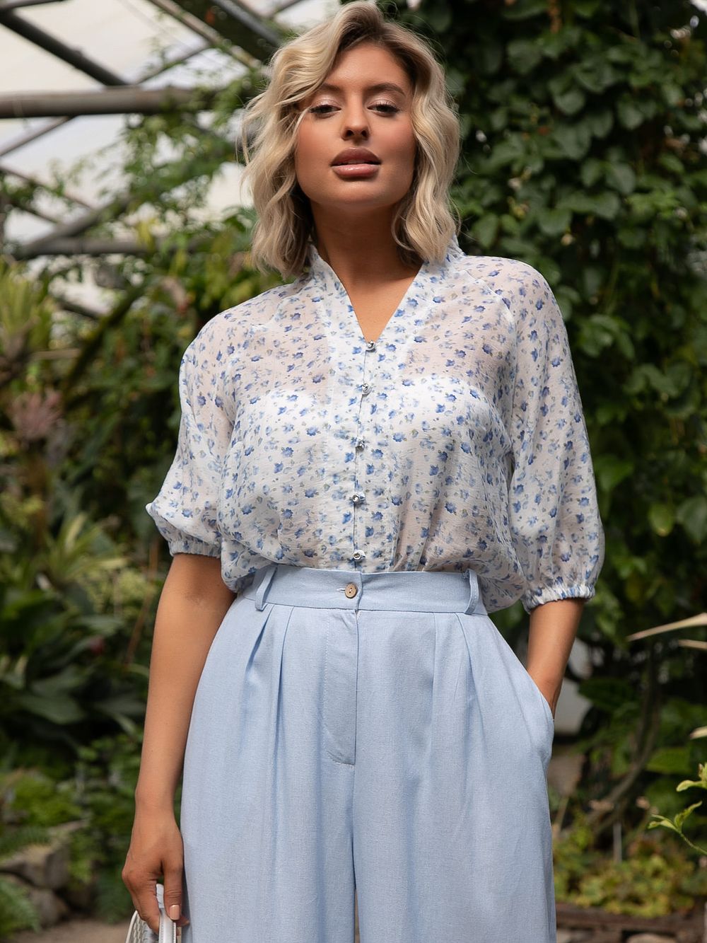 Блуза Агния (белая) Б15488-45М LT Collection