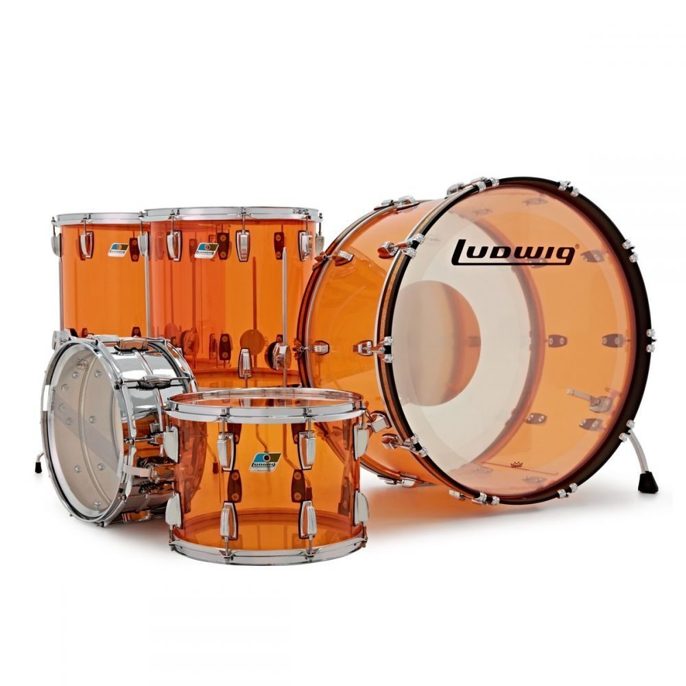 L8264LX47 Vistalite Zep Set Набор барабанов, акрил, янтарь, Ludwig