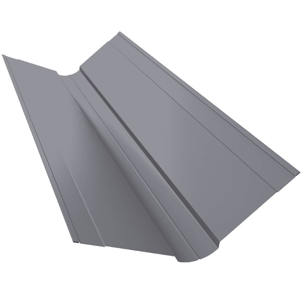 Ендова верхняя фигурная Grand Line Pe Ral 7004 150х150 мм резка