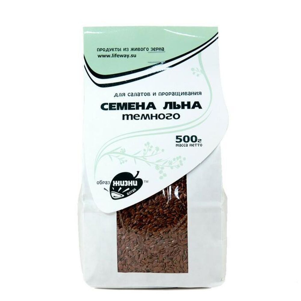 Семена льна Образ Жизни очищенные для салатов и проращивания 500 г