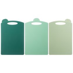 НАБОР РАЗДЕЛОЧНЫХ ДОСОК ИЗ 3 ШТ+ПОДСТАВКА 24*7.8*17CM ЦВЕТ: ЗЕЛЕНЫЙ