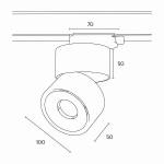 Трековый светильник Vaes VERONA TR чёрный для однофазной системы, 3000К/4000К