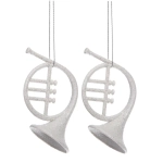Подвеска «Музыкальная вечеринка» 12 см (набор 2 шт), Белый
