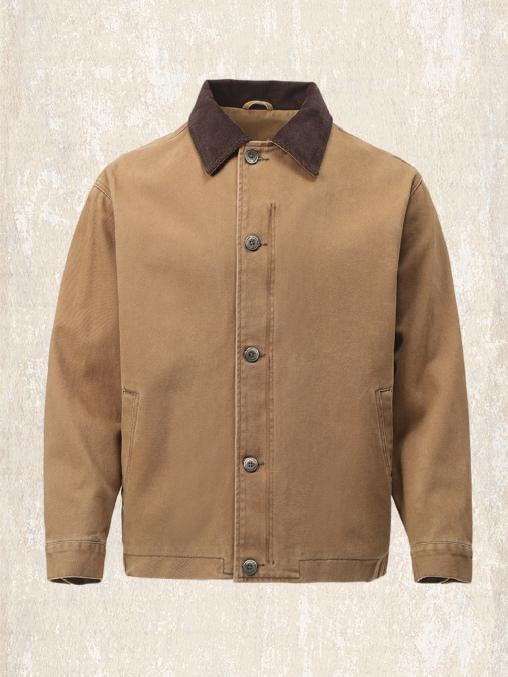 Мужская куртка "Детройтский Парень" с контрастным отложным воротником от бренда Jerrueno.