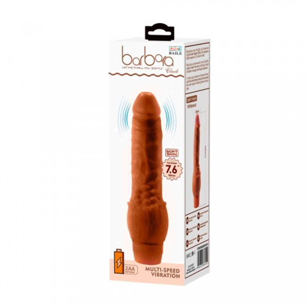 Реалистичный вибратор Clark мультискоростной, 19,5 см