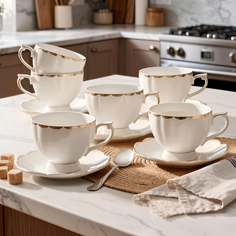 Чайный набор 12 предметов 250мл "Пломбир" (100397)