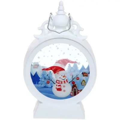 Сувенир с подсветкой «Весёлый Снеговик» 9,3*15,2 см, Белый