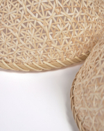 Набор Elli из 2 плетеных крышек из бамбука с натуральной отделкой