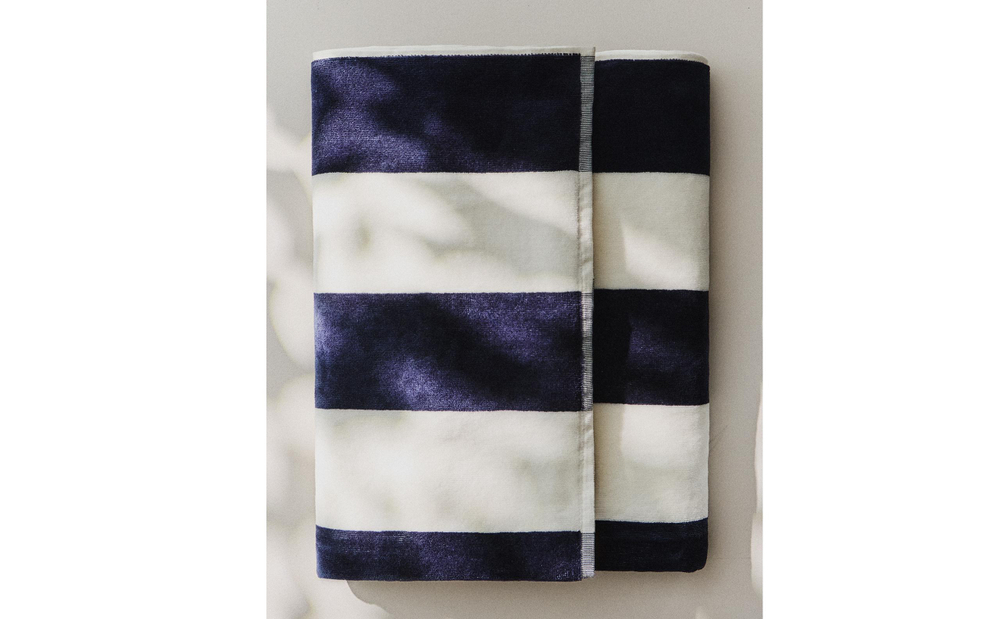 Zara Home Банное полотенце из хлопка, в полоску