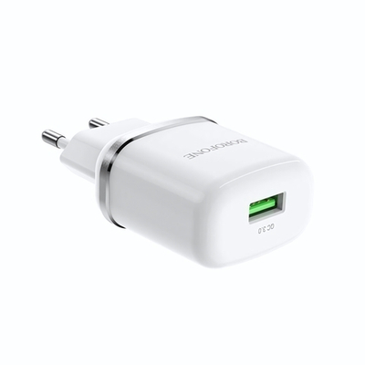 Зарядное устройство Borofone BA36A 18W QC3.0 3A USB White