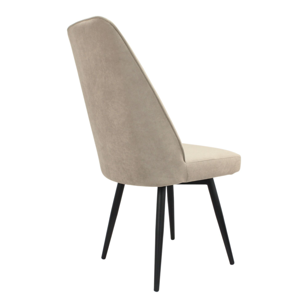 Стул поворотный "Лотос" (арт. 327), велюр Бренди В03 бежевый, ножки черные