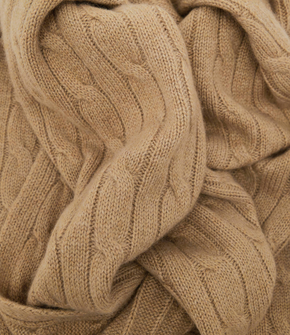 кашемировый шаль POLO RALPH LAUREN - светло-коричневый(455898837)