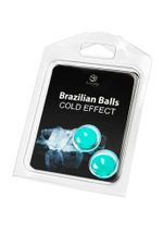 Набор из 2 шариков с массажным маслом Brazilian Balls с охлаждающим эффектом
